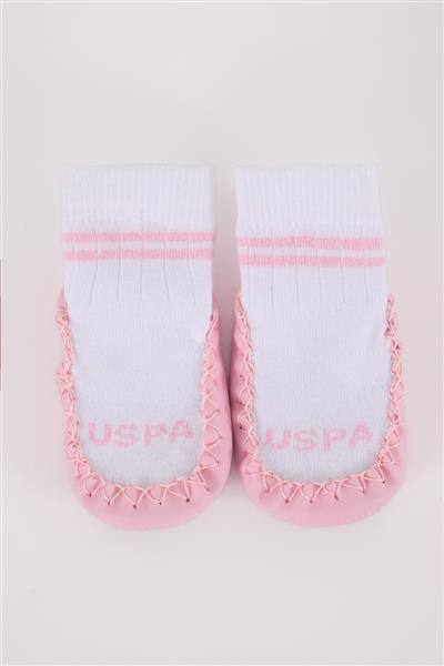 U.S. Polo Assn Çarık Çorap Usb2800 Beyaz-Pembe