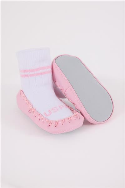 U.S. Polo Assn Çarık Çorap Usb2800 Beyaz-Pembe