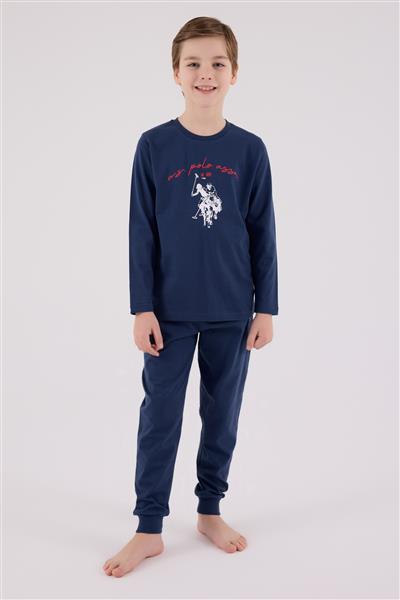 U.S. Polo Assn Uzun Kol Pijama Takım US2233-4 Koyu İndigo