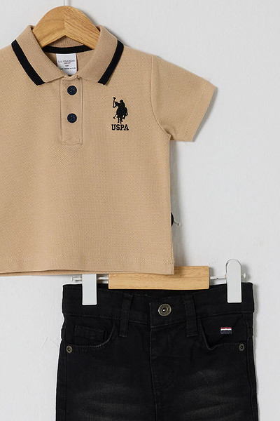 U.S Polo Bebek 2'Li Takım Usb2626 Bej