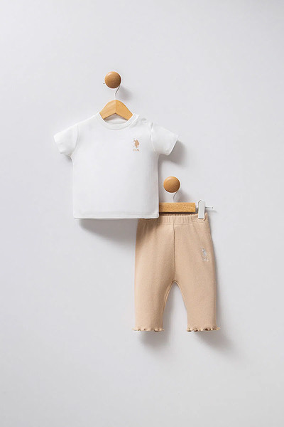 U.S Polo Bebek 3'Lü Takım Usb2382 Beyaz