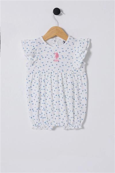 U.S Polo Bebek Tulum Usb2434 Beyaz-Mavi