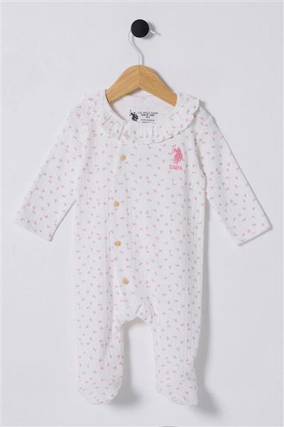U.S Polo Bebek Tulum Usb2435 Beyaz-Pembe