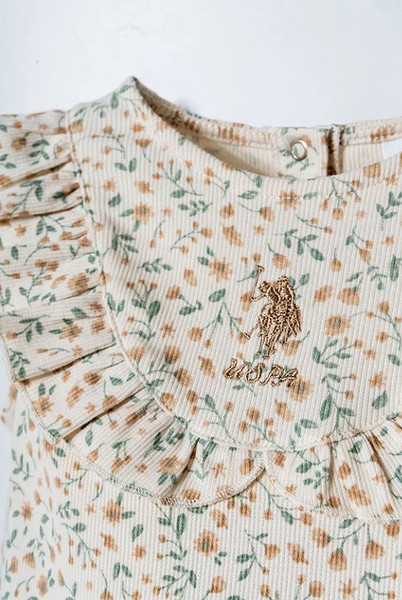 U.S. Polo Elbise Usb2984 Ekru