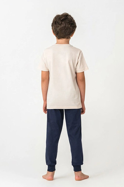 U.S. Polo Kısa Kol Pijama Takım US2441-4 Bej