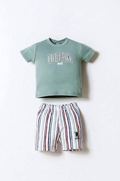 U.S. Polo Şortlu Takım Usb2880 Yeşil