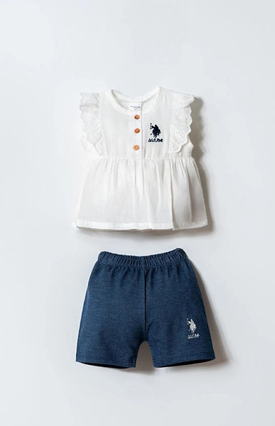 U.S. Polo Şortlu Takım Usb2966 Ekru