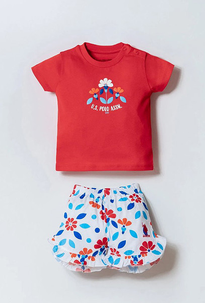 U.S. Polo Şortlu Takım Usb2999 Nar Çiçeği