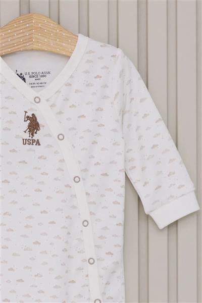 U.S.Polo Erkek Bebek Patikli Tulum Usb2024 Krem