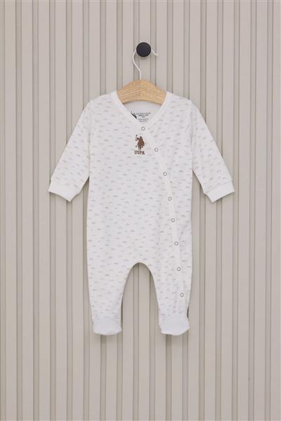 U.S.Polo Erkek Bebek Patikli Tulum Usb2024 Krem