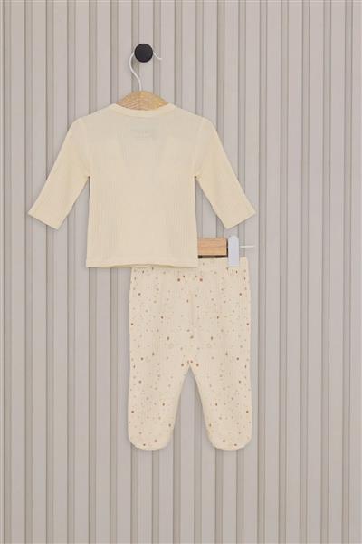 U.S.Polo Kız Bebek 5'Li Zıbın Seti Usb2107 Krem