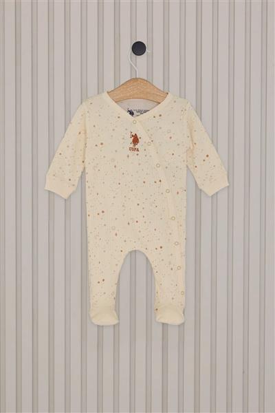 U.S.Polo Kız Bebek Patikli Tulum Usb2110 Krem
