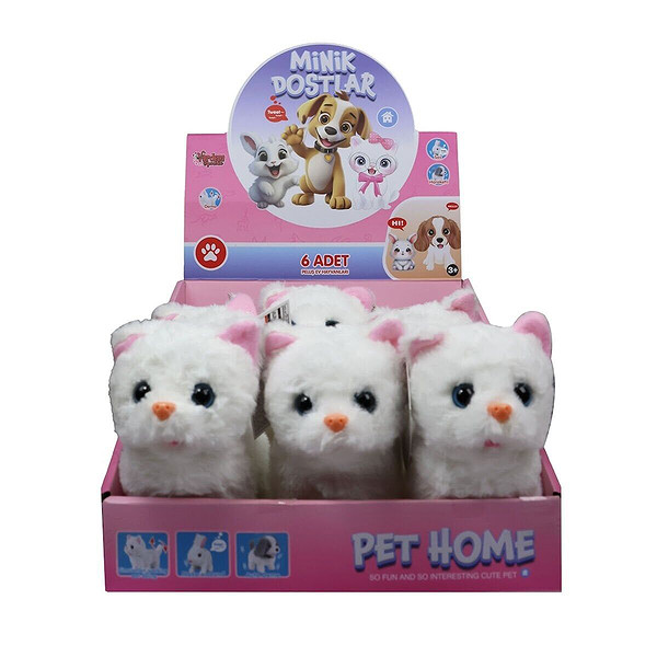 Vrd10644 Peluş Evcil Kedi (Sesli VE(Belirtilen Fiyat, Tekli Satış İçin Adet Fiyatıdır.)