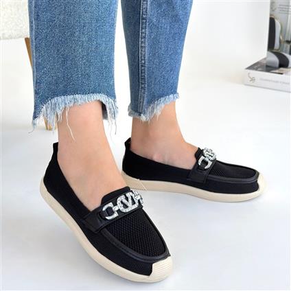 Wata Siyah Triko Babet Ayakkabı