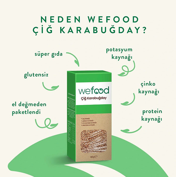 Wefood Glutensiz Çiğ Karabuğday 400 Gr