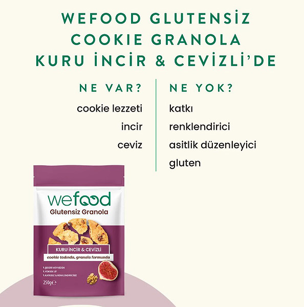 Wefood Glutensiz Granola Kuru İncir Ve Cevizli 250 Gr