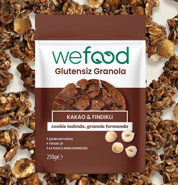 Wefood Kakao Ve Fındık Granola 250 Gr
