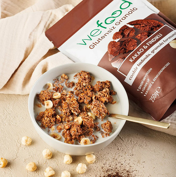Wefood Kakao Ve Fındık Granola 250 Gr
