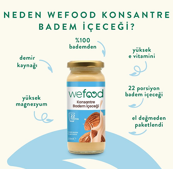 Wefood Organik Badem Sütü Konsantresi 240 Gr