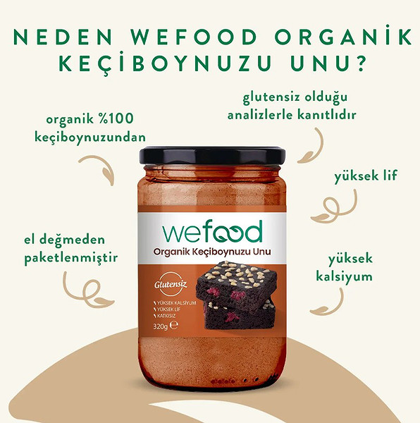 Wefood Organik Keçiboynuzu Unu 320 Gr