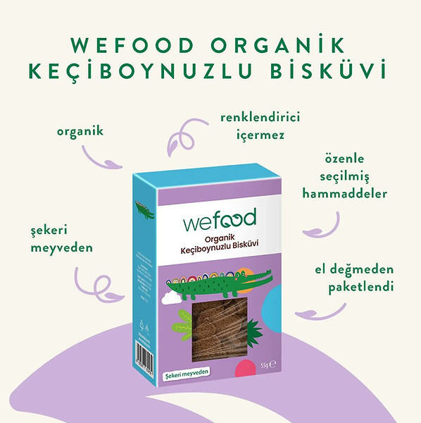 Wefood Organik Kids Keçiboynuzlu Bisküvi 55 Gr