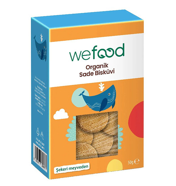 Wefood Organik Kids Sade Bisküvi 50 Gr