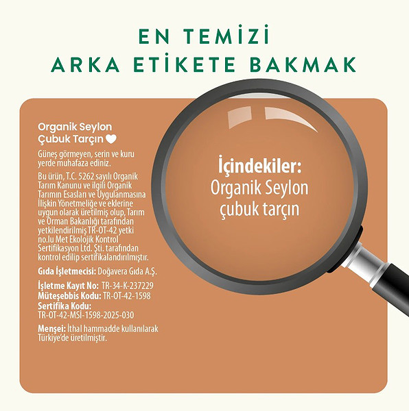 Wefood Organik Seylon Tarçın Çubuk 20 Gr