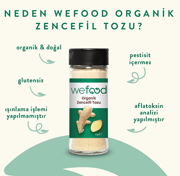 Wefood Organik Zencefil Tozu 45 Gr