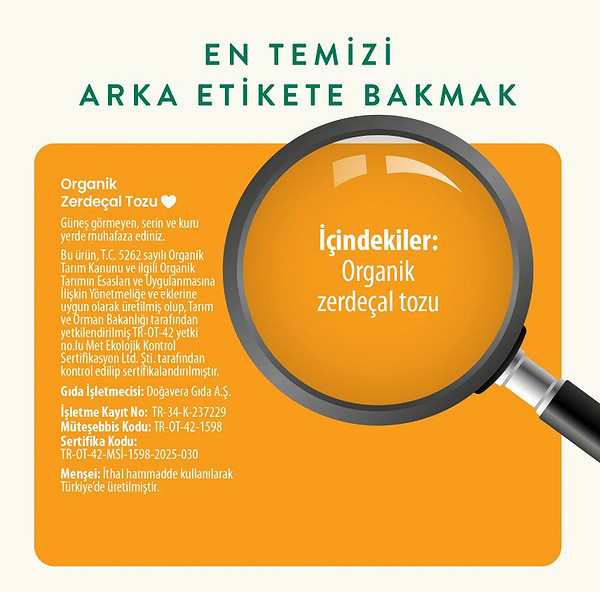 Wefood Organik Zerdeçal Tozu 55 Gr