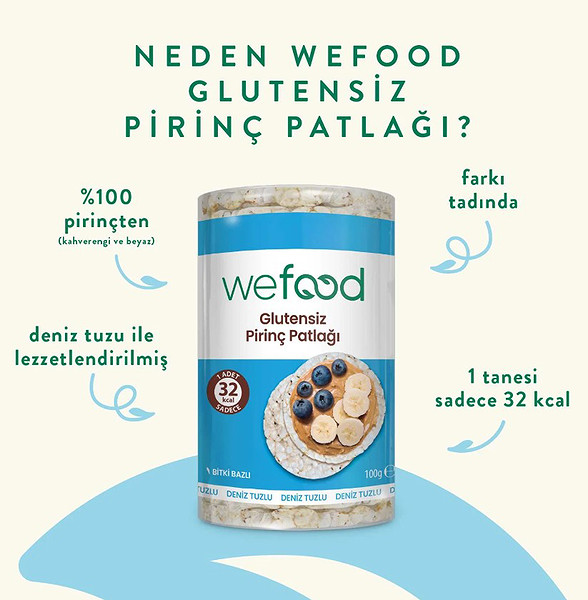 Wefood Pirinç Patlağı 100 Gr