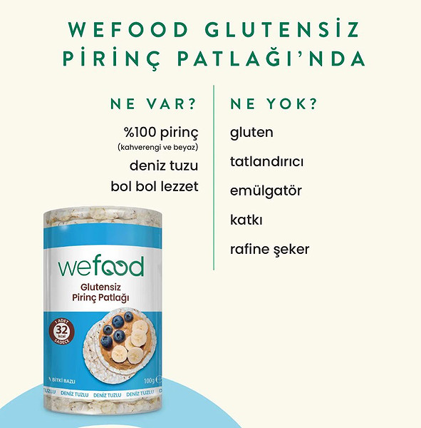 Wefood Pirinç Patlağı 100 Gr