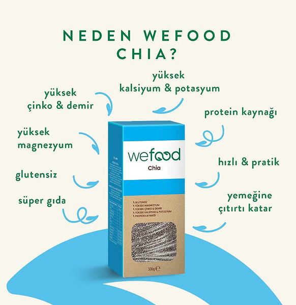Wefood Siyah Chia Glutensiz 300 Gr