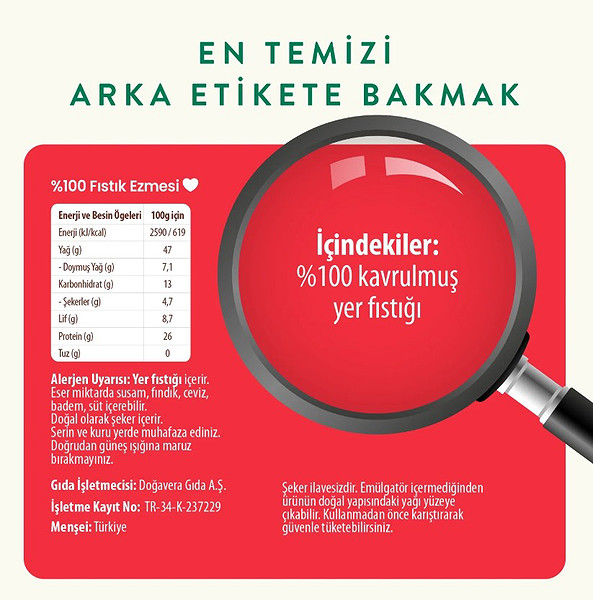 Wefood Yer Fıstığı Ezmesi %100 Sade 300 Gr