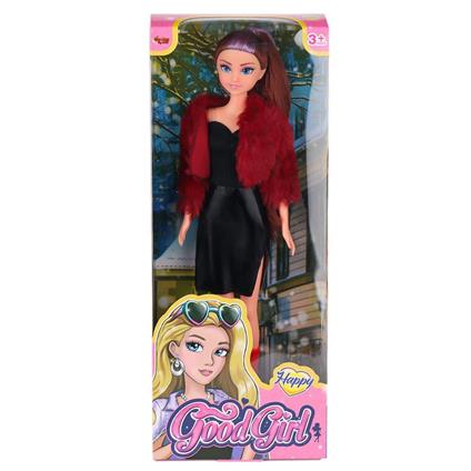 WG-115521  Ceketli Çizmeli Renkli Saçlı Bebek 29 Cm -Vardem Oyuncak