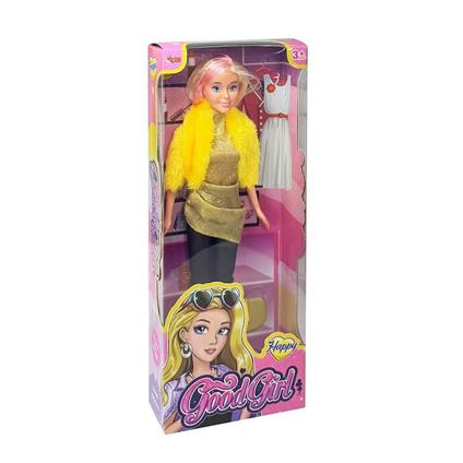 WG-66771  Parlak Drape Elbiseli Bebek 29 Cm -Vardem