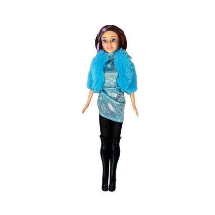 WG-66771  Parlak Drape Elbiseli Bebek 29 Cm -Vardem