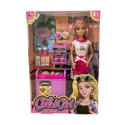 WG66748 Vardem Kutulu   Kafe İşleten Bebek Set 11,5 İnç