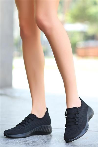 Wina Siyah Triko Spor Ayakkabı