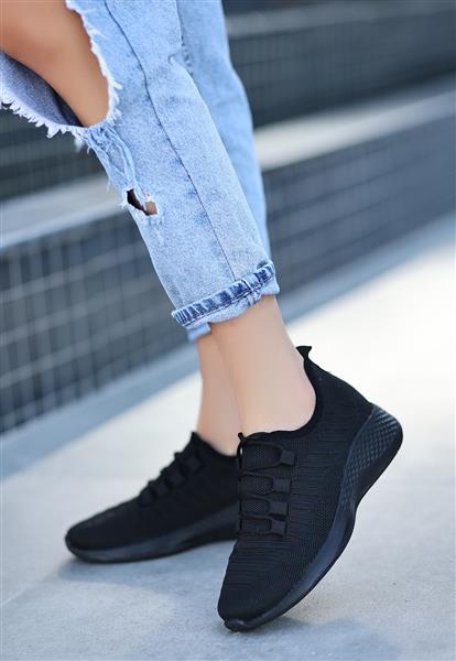 Wina Siyah Triko Spor Ayakkabı