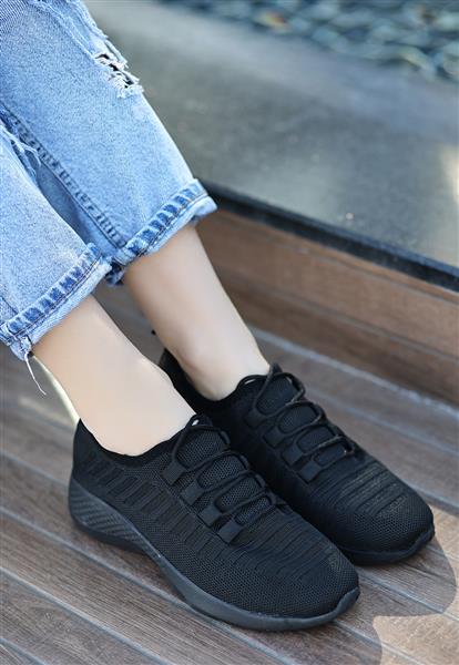 Wina Siyah Triko Spor Ayakkabı