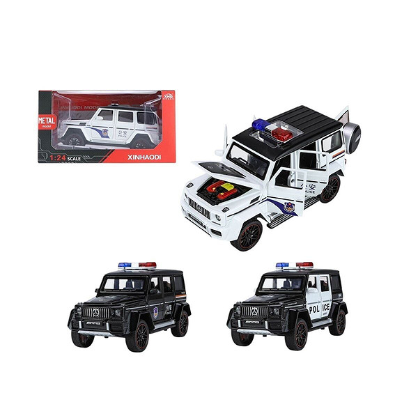 Xhd-C2433 Kut 1:24 Işıklı Sesli Model Metal Polis Jeep(Belirtilen Fiyat, Tekli Satış İçin Adet Fiyatıdır.)