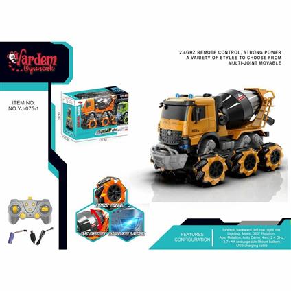 YJ-075-1 Uzaktan Kumandalı Full Fonksiyon 2.4G Işıklı Ve Sesli Beton -Vardem
