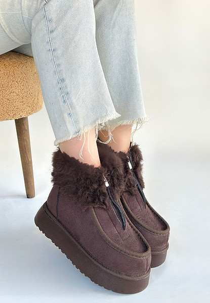 Zinya Kahverengi Süet Bot