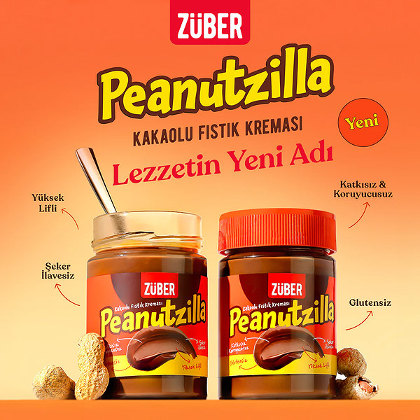 Züber Peanutzilla Kakaolu Yer Fıstığı Kreması 315 Gr