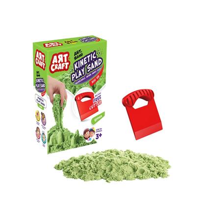 03687 Aksesuarlı Yeşil Kinetik Oyun Kumu 500 GR