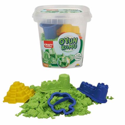 0454 Crafy Oyun Kumu Seti Yeşil 350 G