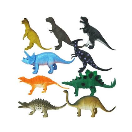 0714 Dinozorların Dünyası Poşetli 9'Lu Hayvan Oyun Seti -Sunman