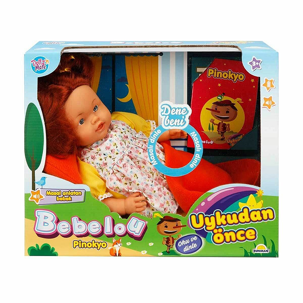 1040042 Bebelou Uykudan Önce Bebeği Masal Anlatan Pinokyo 40 Cm -Sunman
