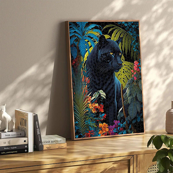 20071 Puzzle 500 Black Panther With A Tropical
