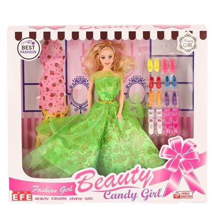 207 Ayakkabı Setli Candy Girl Bebek -Efe Toys